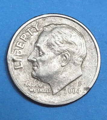2004-P Roosevelt Dime Strike Through Errors. - Image 1 of 4