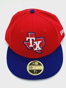 New Era 59Fifty Herren Damen Cap Texas Rangers State TX Low Profile Rot Größe 7 1/2 - Bild 1 von 7