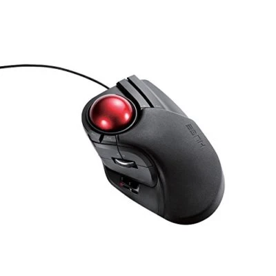 ELECOM Trackball Mouse Wired 8 Button M-HT1URBK Black - Image 1 of 4