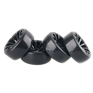 4 Stück Hard Tyres Reifen Kunststoff Felge für HSP HPI RC 1:10 Racing Car Drift - Bild 1 von 3