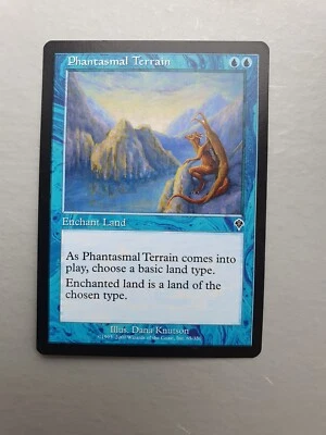 Phantasmal Terrain , MTG Invasion (2000). Common Blue Enchant Land NM - Image 1 of 2