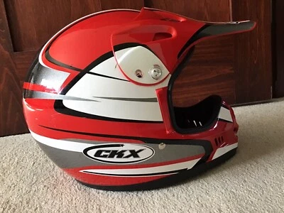 Casco rojo aprobado por el DOT para moto todoterreno CKX VX4 talla XS hecho en Taiwán Foto 1 de 4