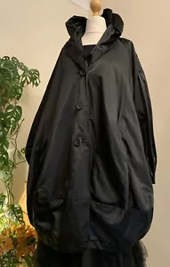 😍 🎉Stylish Balloon Evening Quirky Collar Satin Sheen Oska Ischiko Coat 16 18 - Picture 1 of 24