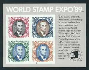 Scott # 2433...90 Cent...Lincoln...Stamp Expo...Souvenir Sheet of 4 - Picture 1 of 1
