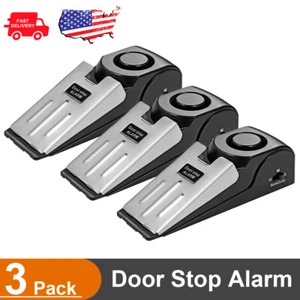 3PCS Wireless Door Stop Alarm Sensor Family Travel Security Alert Portable Home - Picture 1 of 8