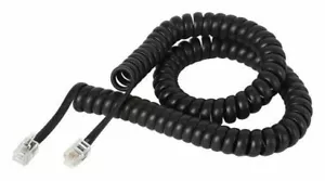 Telephone Handset Curly Extension Phone Cord 1.1 Metre 4P4C Connector Lead - Picture 1 of 1