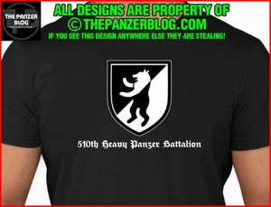 510th Heavy Panzer Battalion T-Shirt German Tank - Picture 1 of 49