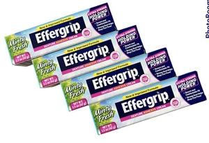 LOT OF 4 Effergrip Discontinued Minty Fresh Denture Adhesive Cream 1.5oz NEW - Picture 1 of 1