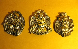 GORHAM 3 ANGELI ORNAMENTI NATALIZI, PLACCATI ARGENTO - Foto 1 di 6