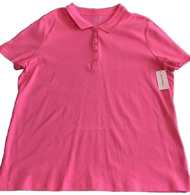 Studio Works Polo Shirt Womens Fiji Pink XL Short Sleeve Retired Brand NEW NWT - Image 1 of 4