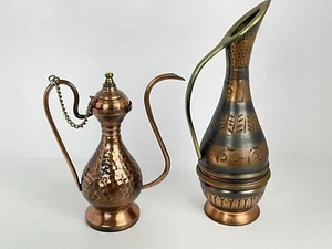 Niedliche dekorative Messing Kaffeekanne & Milchkännchen kleines Art Deco Design - Bild 1 von 9