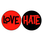 LOVE & HATE button set pin badge novelty punk emo cute