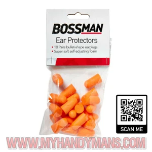 Bossman 20x protectores de tapones para los oídos Forma de bala suave espuma autoajustable 10 pares - Imagen 1 de 2