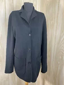 AKRIS PUNTO BLACK WOOL AND SILK BLAZER JACKET W/ POCKETS SZ 8 *MUST SEE* - Picture 1 of 5