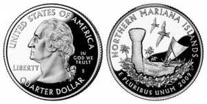 2009 S Northern Mariana Isld Territorial Quarter U.S. Gem PROOF Deep Cameo-Clad  - Picture 1 of 1