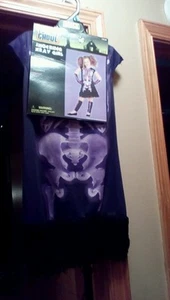Vestido para niña totalmente ghoul impactante con rayos X talla mediana nuevo con etiquetas púrpura - Imagen 1 de 1