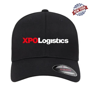 Gorra de béisbol ajustada Flexfit bordada XPO LOGISTICS Worker roja negra - Imagen 1 de 6