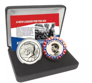 Kennedy Coin & Button Set - Picture 1 of 1