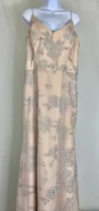 Hailey Paige Almond Caviar Sparkle Bridesmaid Gown #5717 Women’s Size 22XL - Picture 1 of 12