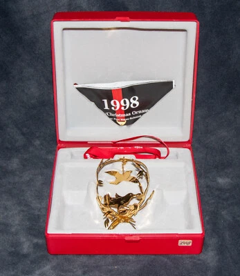 GEORG JENSEN 1998 Christmas Sheaf Getreidegarbe 24k verg.+ Box - F. N.-Schmidt - Bild 1 von 2