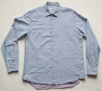 Folk Clothing Light Blue Shirt Size 4 / Medium Pink Polka Dot - Image 1 of 4