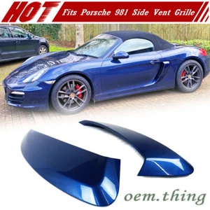 Fits Porsche 981 GT4 Boxster Cayman Side Air Intakes Vents Grille Paint #M5X - Bild 1 von 7