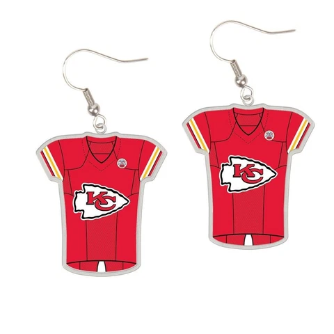 NFL Kansas City Chiefs Jersey Dangle Earrings Cover