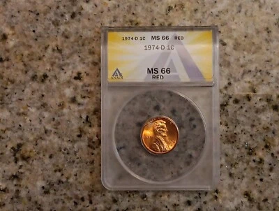 1974 D PENNY MS 66 - Image 1 of 4