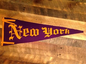 Vintage NEW YORK Pennant 30.5" x 10.5" - Picture 1 of 5