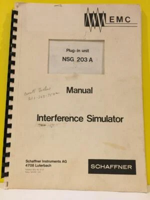 EMC  Plug-In Unit NSG 203 A Manual Interference Simulator - Image 1 of 2