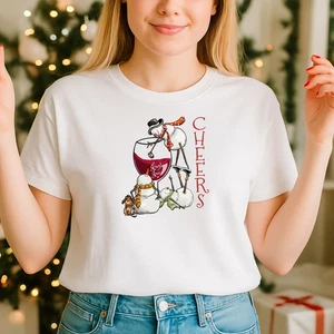 2025 Christmas unisex tshirt,Night before Christmas Family, CHEERS (CH) - Picture 1 of 5
