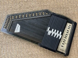 Vintage Autoharp Oscar Schmidt 12 Chord 36 String Black — See Photos - Picture 1 of 19