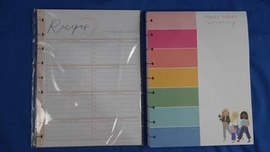 Lote de recetas y notas estilo sistema arco grapas tamaños 9 X 7 pulgadas - Imagen 1 de 5