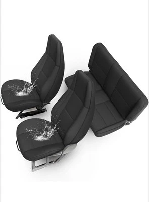 Capas de assento de neoprene Giant Panda para Jeep Wrangler YJ 1992-1995, preto estilo OEM - Imagem 1 de 4