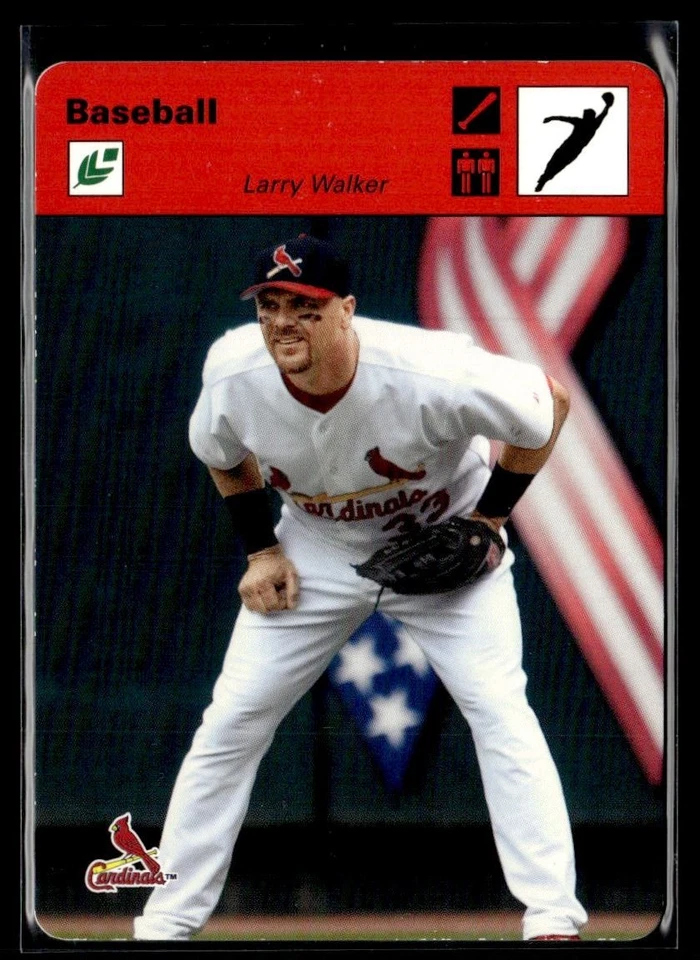 2005 Leaf Sportscasters 30 Red Leaping-Bat Larry Walker 23/30 Cardinals #26 - Image 1 of 2