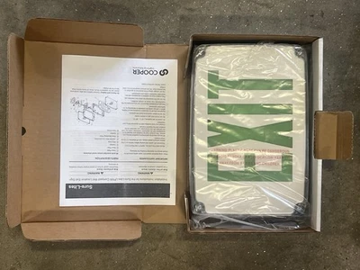 Cooper Sure-lites 2 Face Waterproof Green Ac Exit Sign - Image 1 of 2