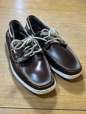 Zapatos de barco Nautica para hombre talla 7,5 cuero marrón NM109T mocasín de cubierta informales Foto 1 de 4