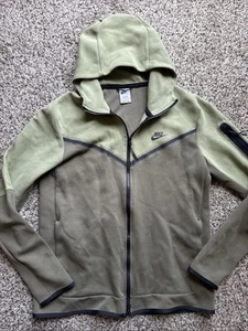 Nike Sportswear Tech Fleece L Sudadera con Capucha Verde Cremallera Completa Chaqueta CU4489-334 - Imagen 1 de 7