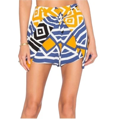 NWT! Ella Moss Sarong Printed Luanda Front Tie Shorts Skort - Size Large - Image 1 of 4