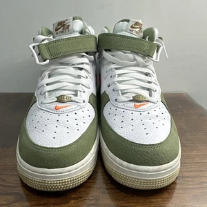 Nike Air Force 1 Mid QS Jewel Oil grün weiß orange Herren Größe 10 DQ3505 100 - Bild 1 von 9