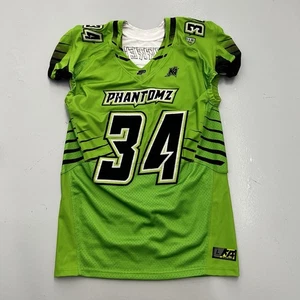Philly Phantomz WFA grün Football Player Issued Team Trikot Worrell #34 Größe LG - Bild 1 von 11