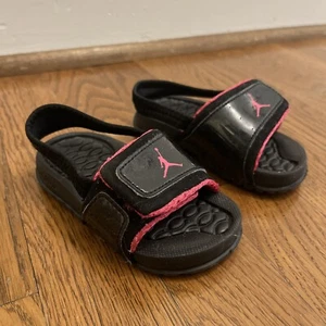 Toddler Girls Nike Air Jordan Hydro 2 Black/Pink Slide Sandals Water Size 5C - Picture 1 of 8