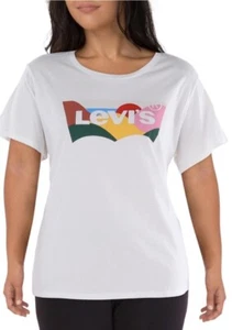 T-shirt LEVI'S Rolling Hills bianca multicolore logo perfetto grafica 1X - Foto 1 di 5