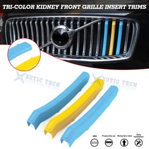 Para LCI Volvo XC90 2020-UP Suecia Bandera Color Parrilla Delantera Inserto Calcomanía Adornos - Imagen 1 de 13