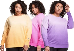 Plus Size Champion Powerblend Ombre Crewneck Sweatshirt Colors/Sizes - Picture 1 of 14