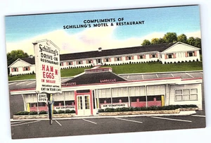 Covington Kentucky Schillings Motel Leinen Postkarte A951 - Bild 1 von 2