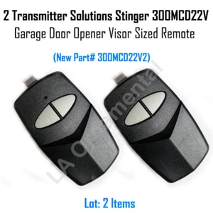 2 Transmisores Stinger 300MCD22V Abridor de puertas de garaje Tamaño de visera Control remoto - Imagen 1 de 5