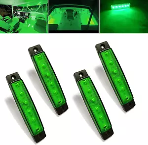 4Pcs 12V Waterproof Green LED Boat Interior Light Marine Boat Navigation Light C - Picture 1 of 7
