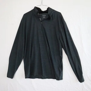 Calvin Klein 1/4 Zip Pullover Mens Large Regular Fit Activewear Golf Mock Neck - Picture 1 of 6