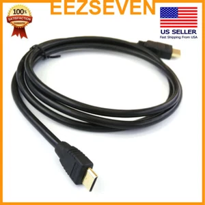 Mini HDMI to HDMI Cable High Speed 1080p FOR HDTV Gold Plated - Picture 1 of 4
